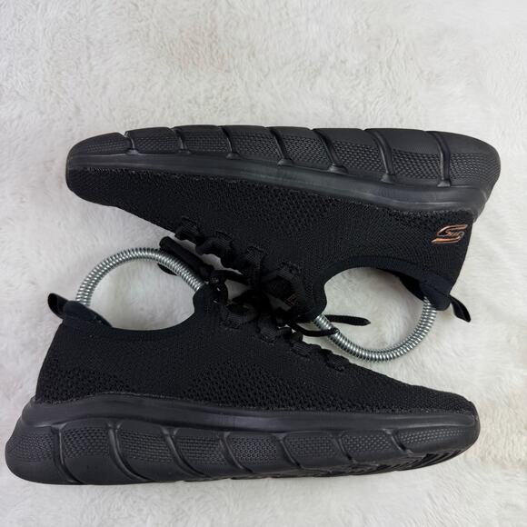 Skechers BOBS Women’s Black/Copper Flex Connect Memory Foam Sneakers Size 6 - Picture 5 of 10